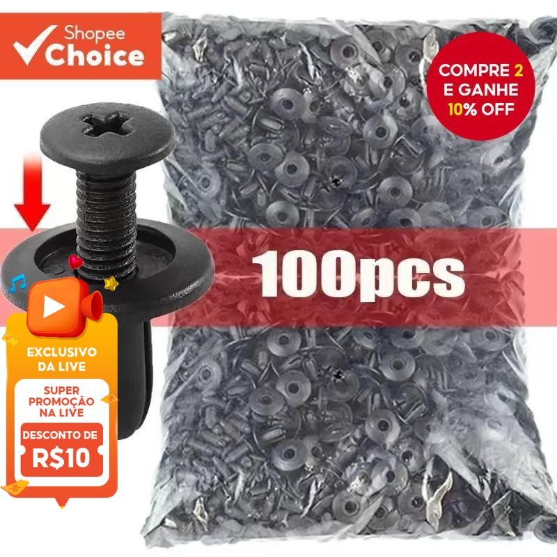 Rebites De Plástico Para Pára-Choques De Carro , Fixadores De Parafuso , Lamas , Pretos , Clipes De
