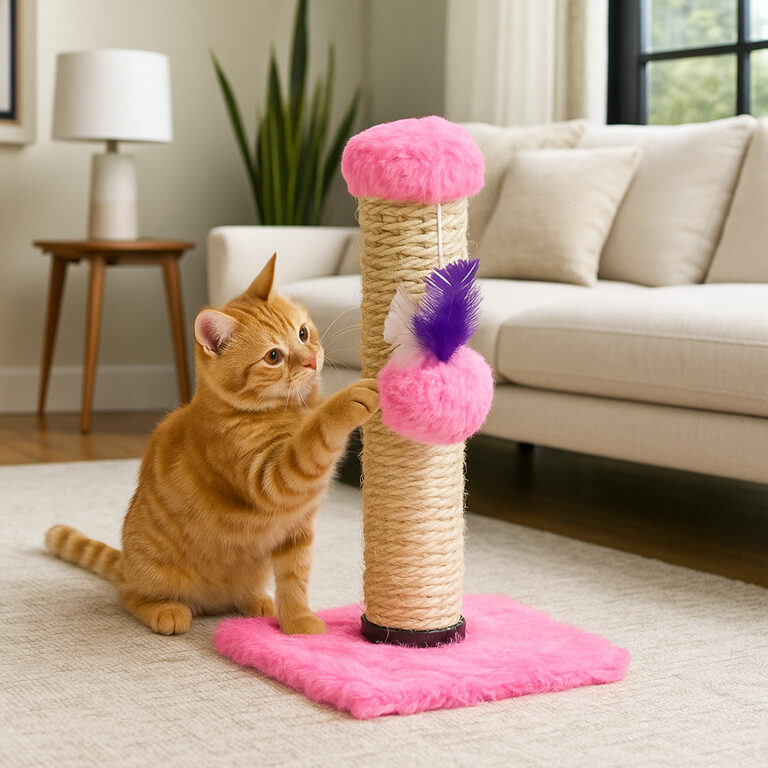 Arranhador Para Gatos Poste com Brinquedo Sisal Ex