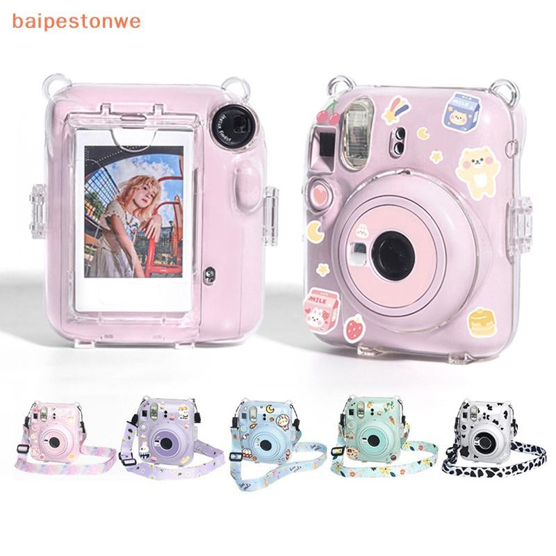 [baipestonwe] 1 Conjunto Para Câmera Transparente Instax Mini 12 Bolsa De Ombro De Viagem Com Adesiv