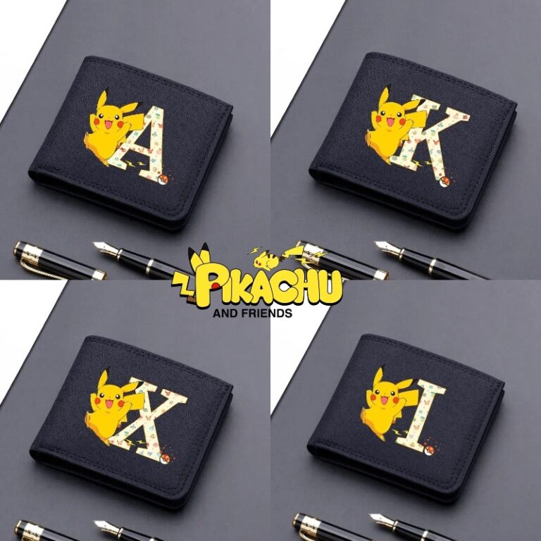 Carteira Curta De Estudante Pikachu Com 26 Letras 