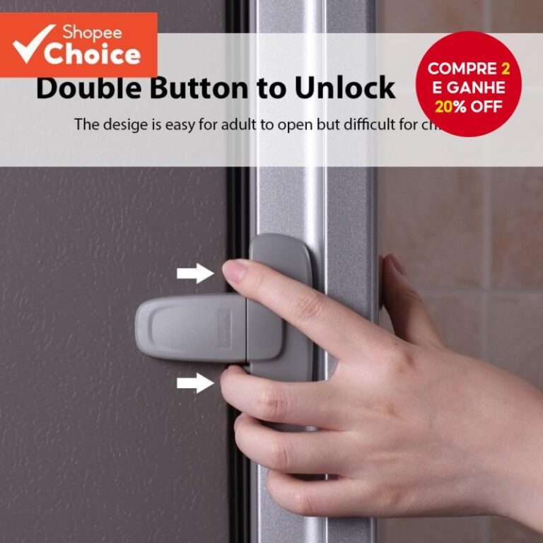 Trava De Segurança Para Geladeira-Adesivo Dupla F