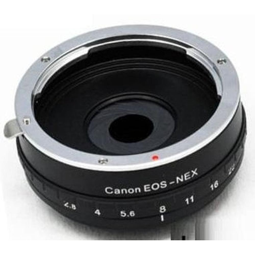 Adaptador de Lente Canon com abertura para Câmeras e Filmadoras Sony Nex