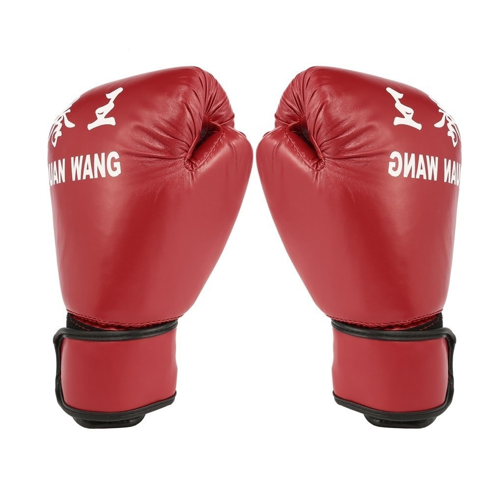 Adulto Vermelho pu Boxe Luvas Karate Muay Thai Boxe Shada Profissional Masculino Feminino Boxe Equip