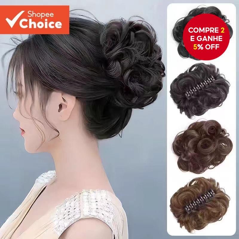 Peruca De Grampo De Cabelo Coreano-Realista De Aparência Natural Para Mulheres , Acessório Invisível