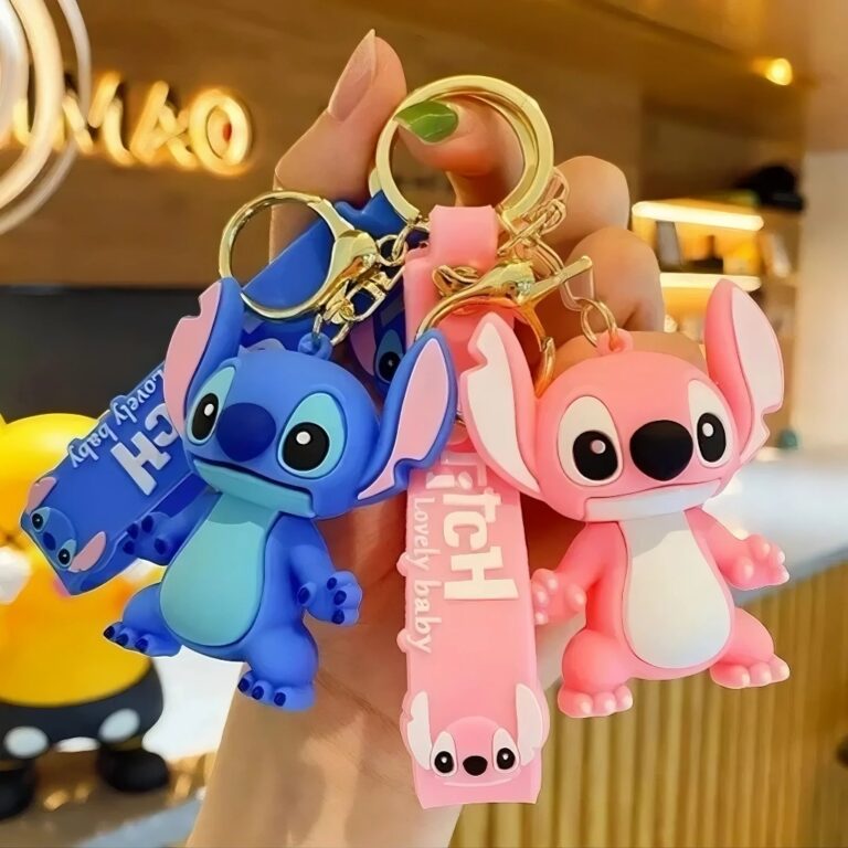 Chaveiro Stitch Angel Lilo Kit 2 unidades Casal 3D