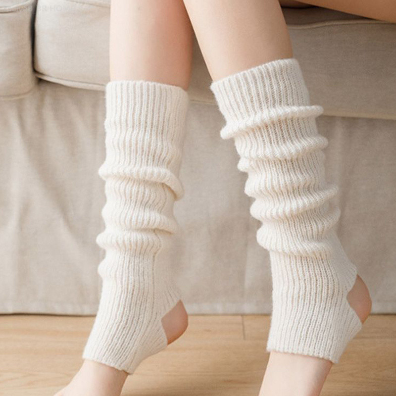 1 Par De Mers De Perna De Balé Para Meninas Polainas De Malha Mulheres Inverno Extra Macio Longa Yog
