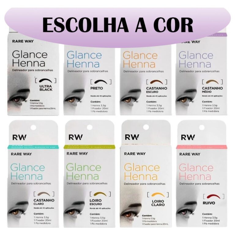 Henna Sobrancelha Glance Rare Way Todas As Cores