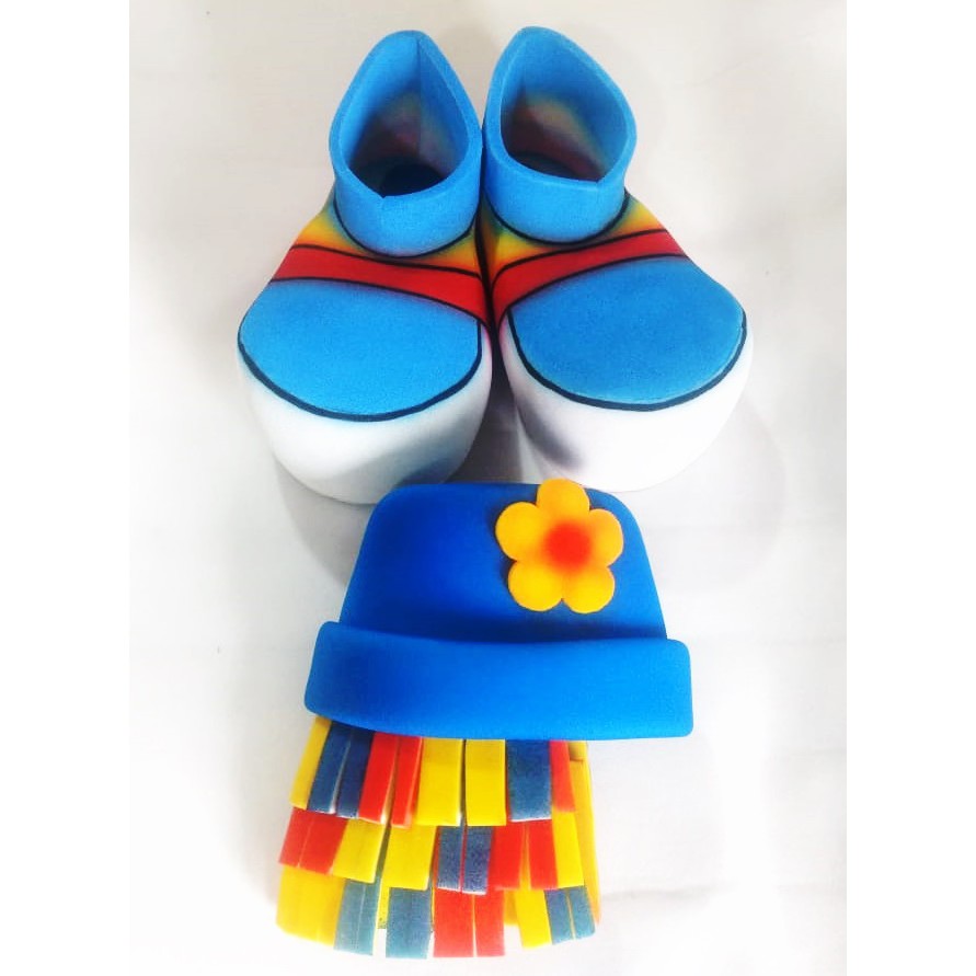 Kit Patatí, Chapéu e Sapatos em Espuma