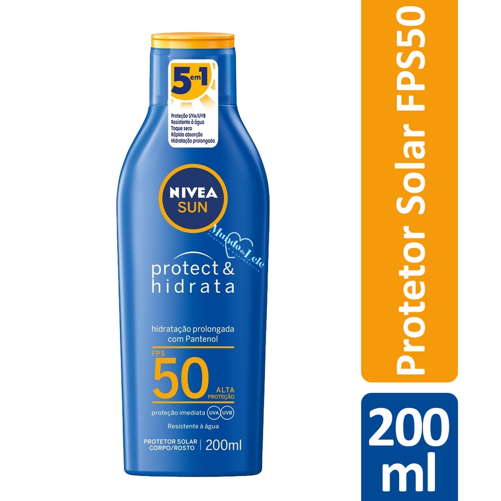 Protetor Solar Nivea Sun Protect E Hidrata Fps50 200ml