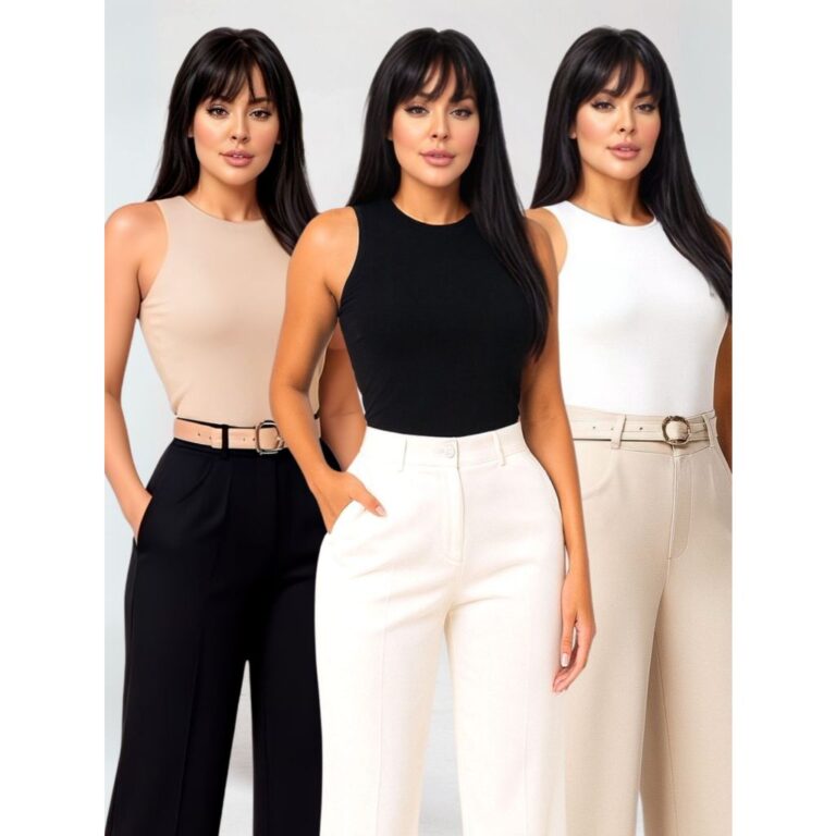 KIT Blusa Feminina Basica Elegante Classica Social