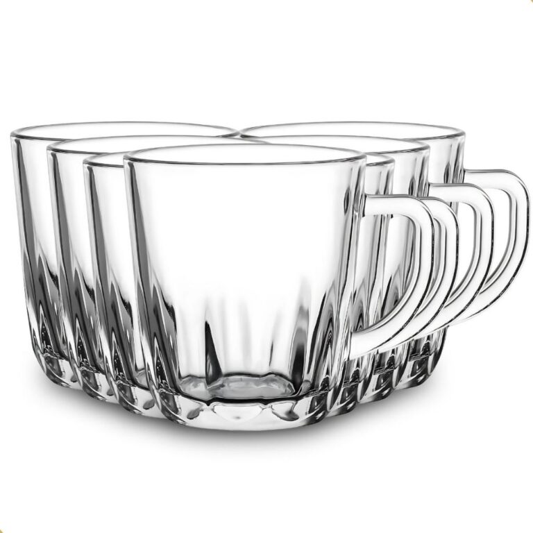 Jogo De Caneca Em Vidro 130ml Kit Canecas  Para Ch