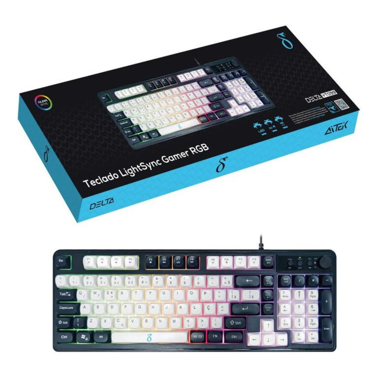 Teclado Semi Mecânico Com Fio De 99 Teclas Rgb Le