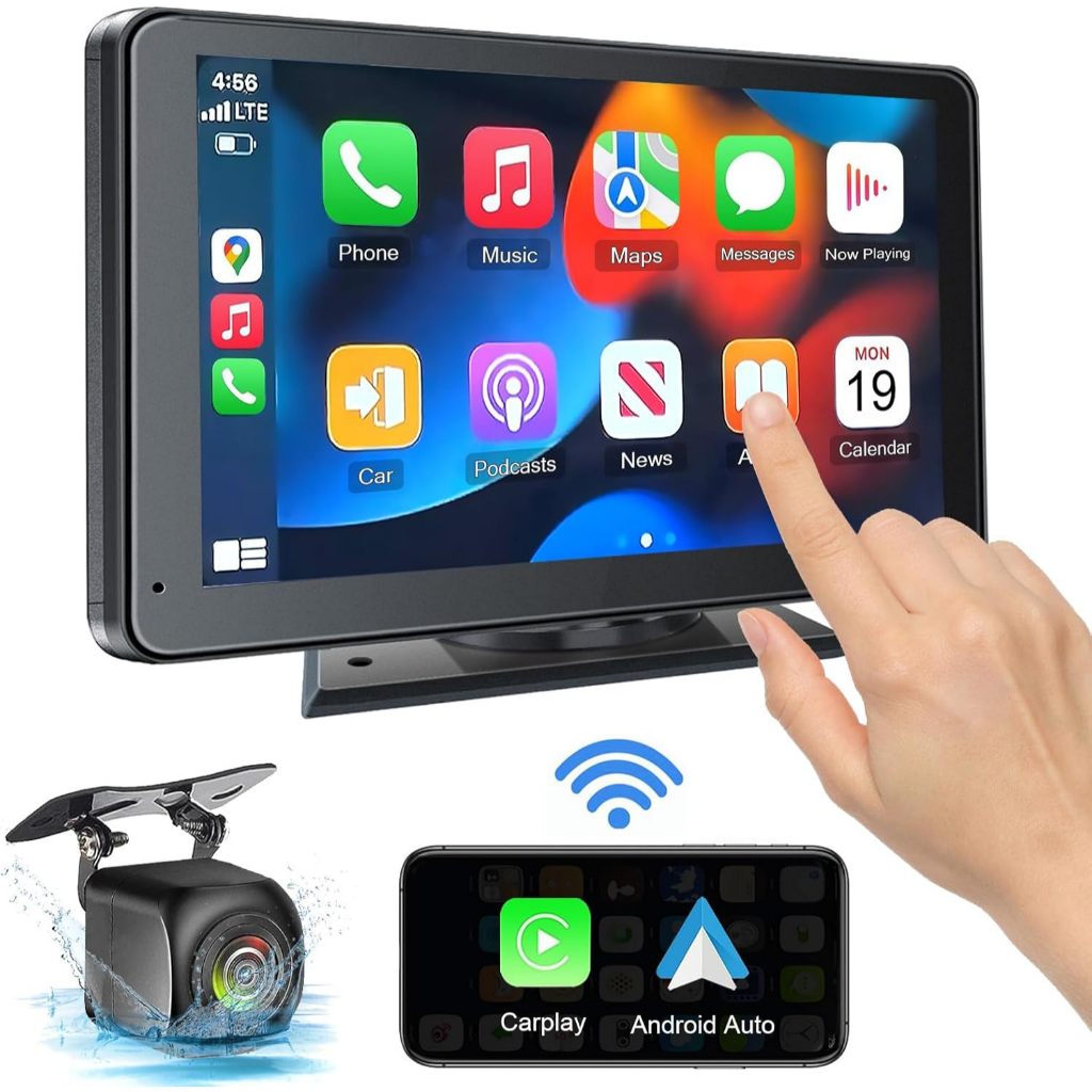 CarPlay Sem Fio Android Auto Car Radio Multimídia Tela Sensível Ao Toque De 7 Polegadas Netflix YouT