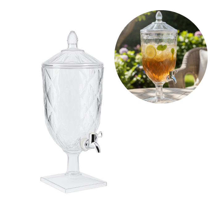 Suqueira 4,5 Litros Acrílico Cristal com Torneira