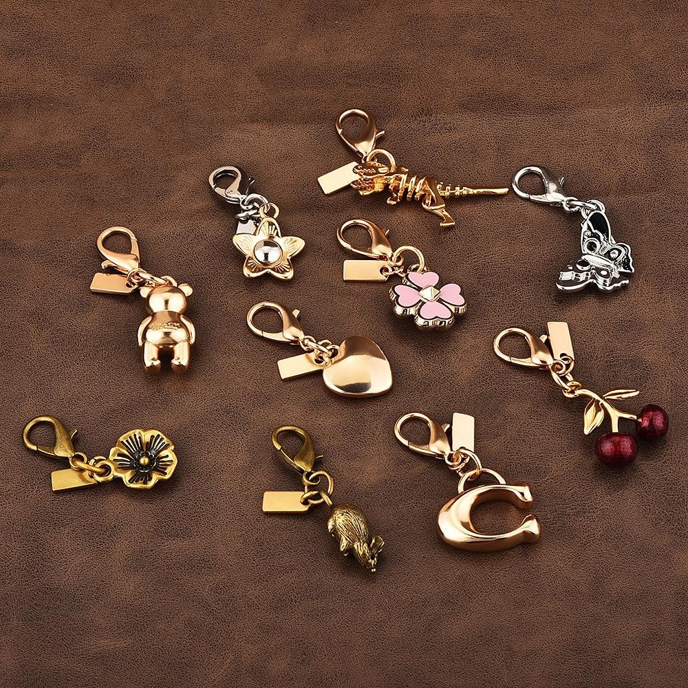 Cereja Chaveiro Bonito Saco Charme Chave Do Carro Premium Pingente Urso Dourado Borboleta Vermelha M