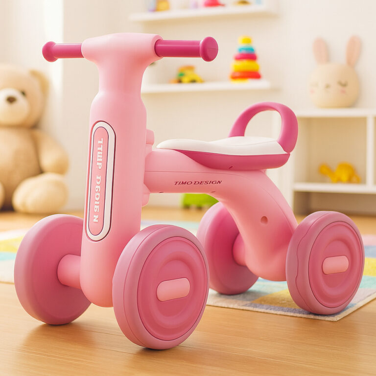 Andador de Bebê Menina com 4 Rodas Bicicleta de E