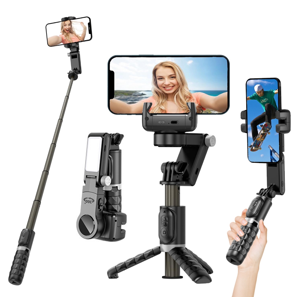 Q18Estabilizador De Cardan Portátil Para Smartphone,Suporte De Tripé De Telefone Com Rastreamento Fa