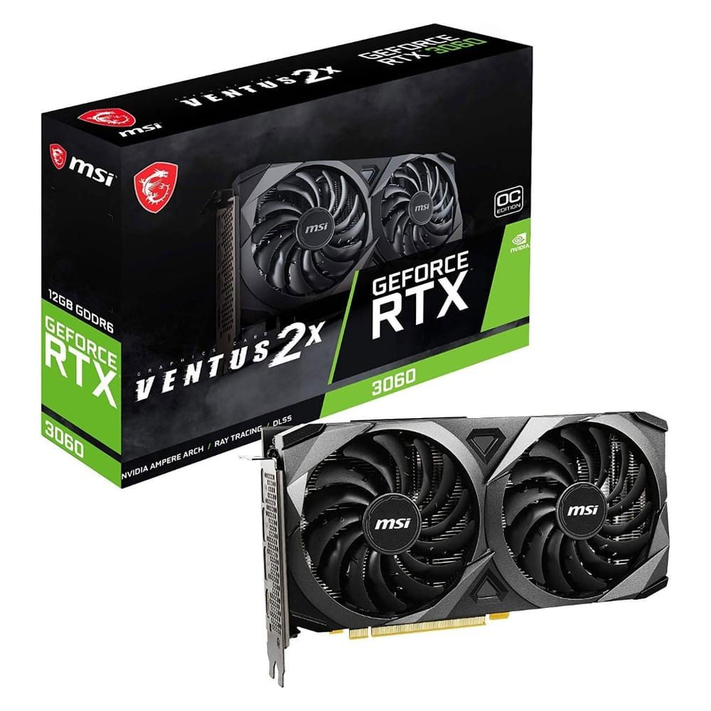Placa de Video  Nvidia Geforce RTX 3060 12GB MSI Ventus GDDR6 192BITS  2X OC – 912-V397-050