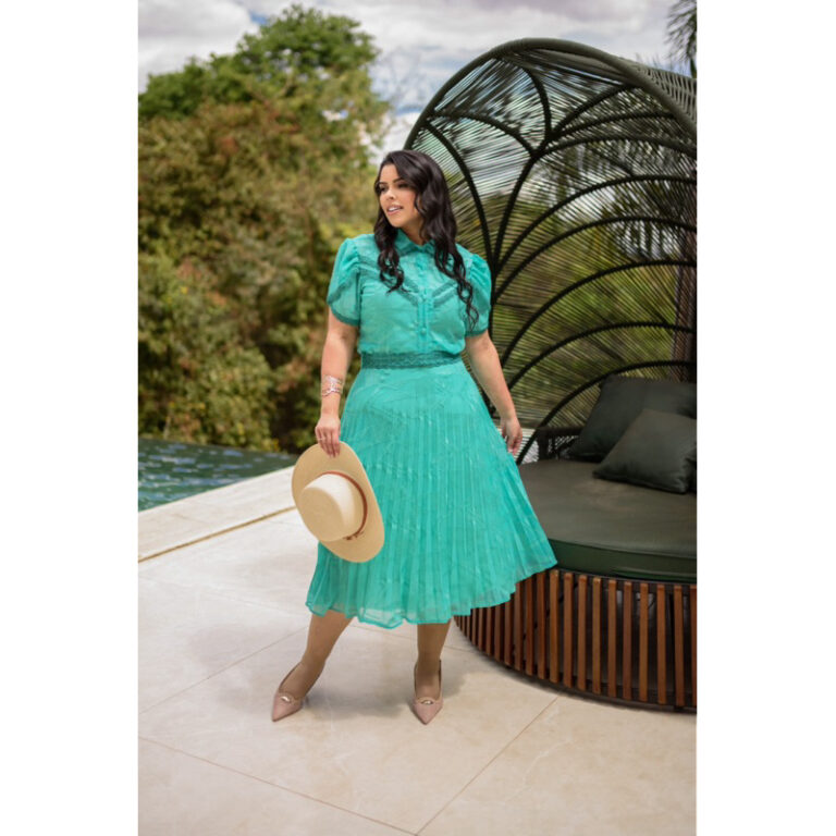 CONJUNTO ANTONELLA EM CHIFFON BORDADO COM DETALHES