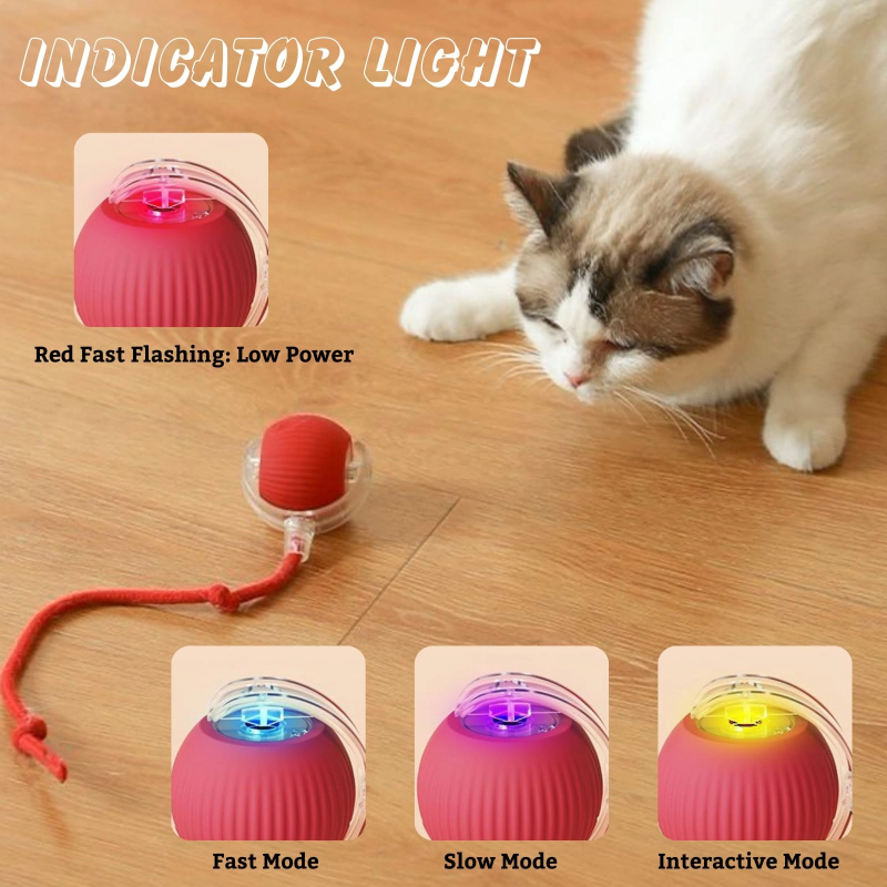 Brinquedos Inteligentes Para Gatos Bola De Rolamento Automática Cauda Falsa Recarregável Elétrico