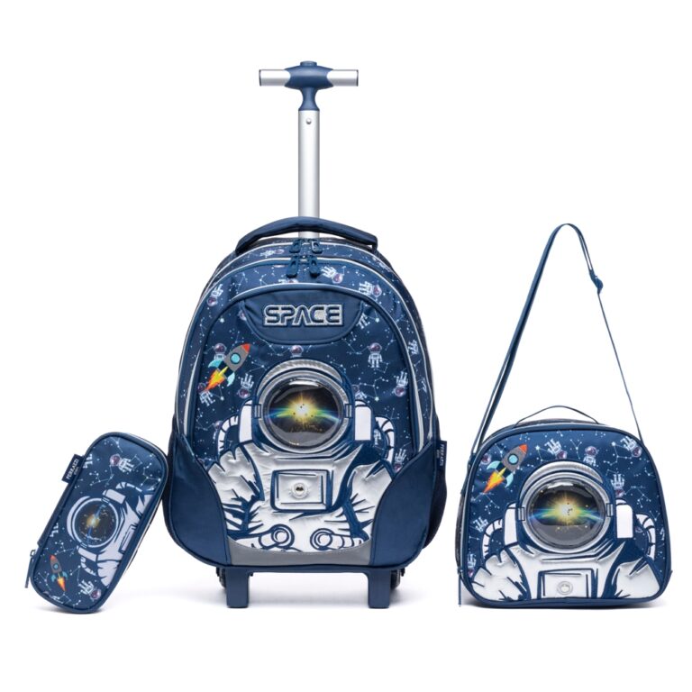 Kit Infantil Rodinhas Estojo Lancheira Ferrazi Azu