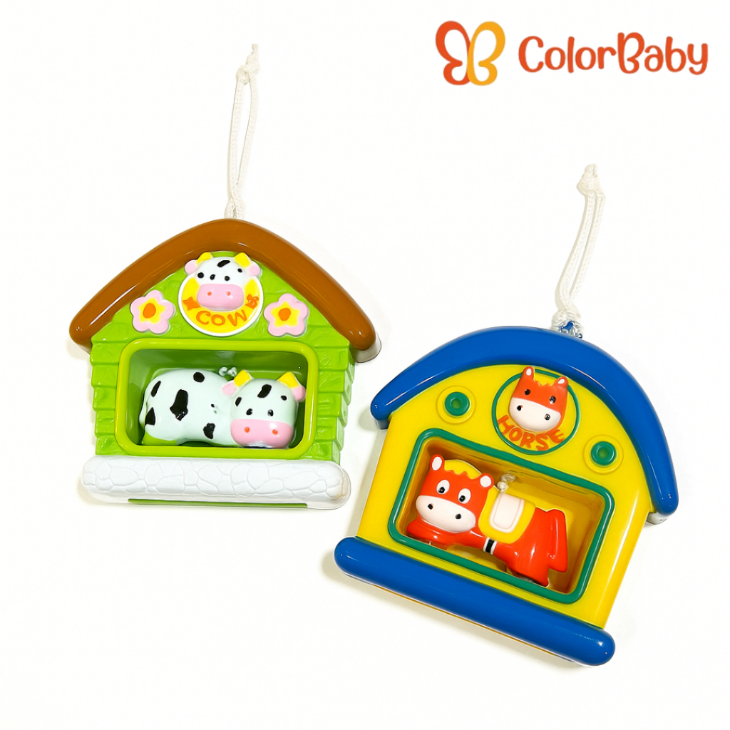 Mobile Musical a Corda para Berço, Carrinho ou Parede Sensorial para Bebê – ColorBaby