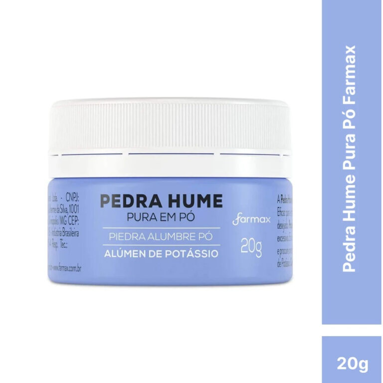 Pedra Hume em Pó Farmax 20g  Adstringente, Cicatr