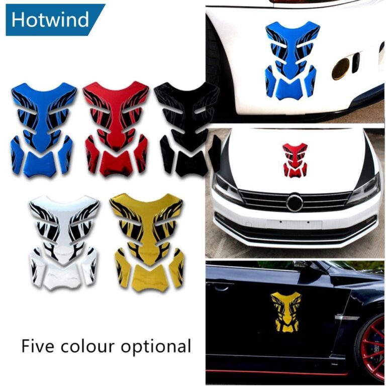 HW 3D PVC Motocicleta Almofada Do Tanque De Óleo 