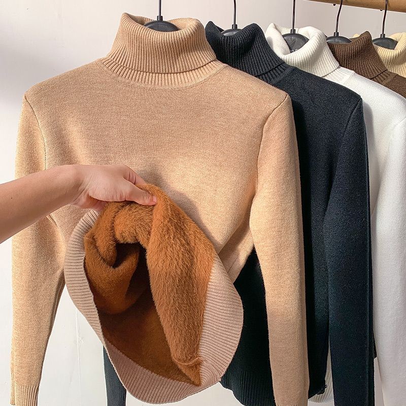 Um Novo Suéter Grosso De Gola Alta Para Mulheres No Inverno 2026 , Combinado Com Elegante top Térmic