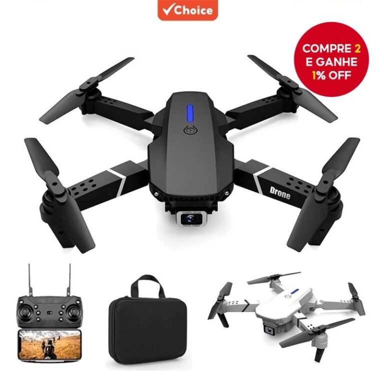 Novo Drone E88 Pro HD Câmera Dupla Posicionamento