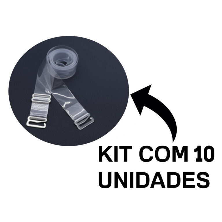 Kit 10 Alças de Silicone Invisível Para Sutiã T
