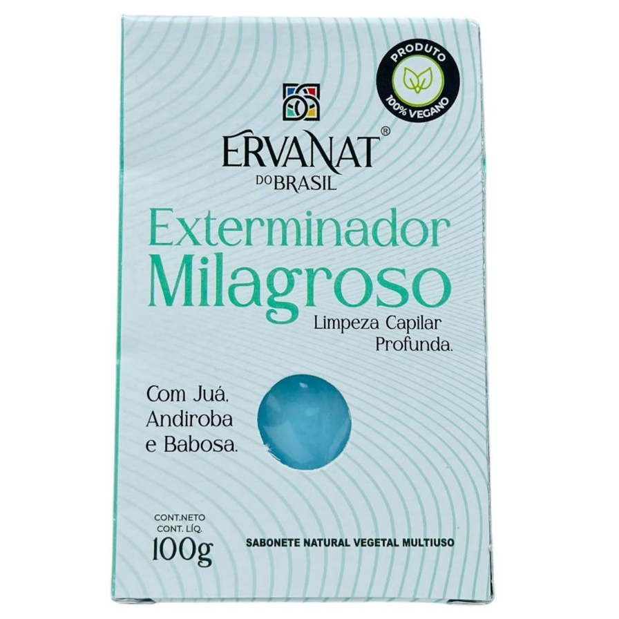 Sabonete Natural Vegetal Multiuso Exterminador Milagroso 100% Vegano 100g ErvaNat do Brasil