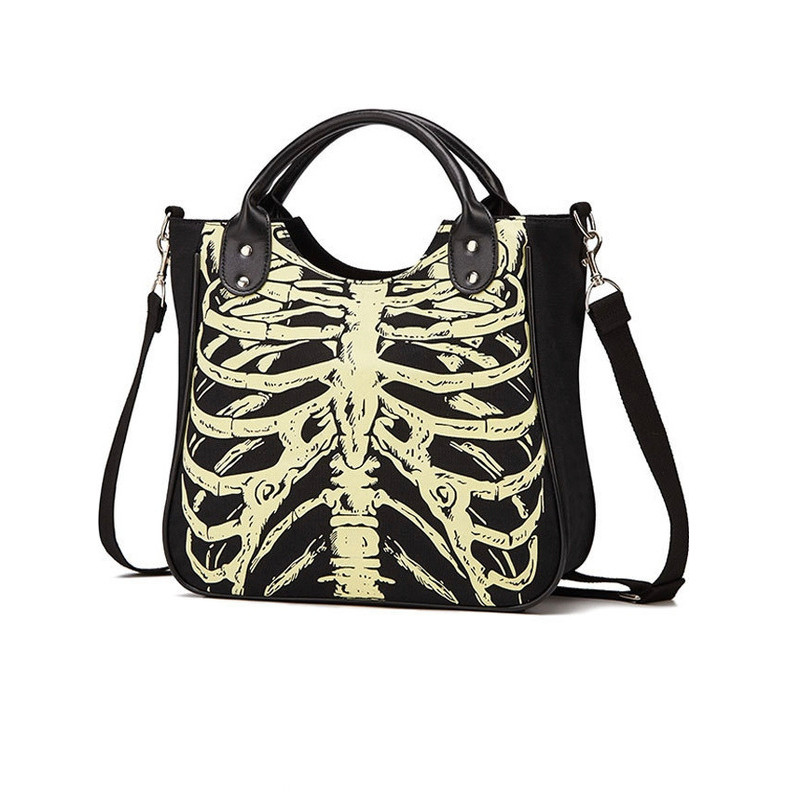 Stereoman europeu banido escuro gótico Metal quadro sacola Cross-body Commuter bolsa de ombro portát