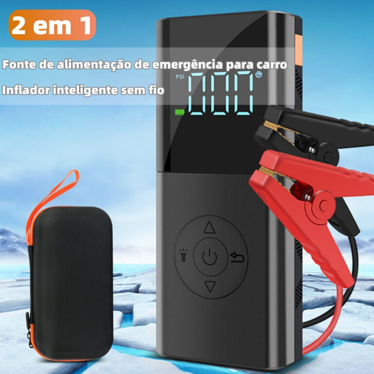 4 em 1 Auxiliador Partida PowerBank Emergency Powe