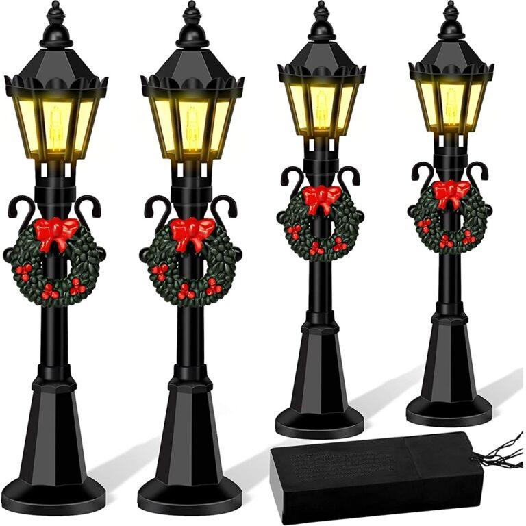 4 Pçs Natal Mini Modelos De Luz De Rua Casa De Bo