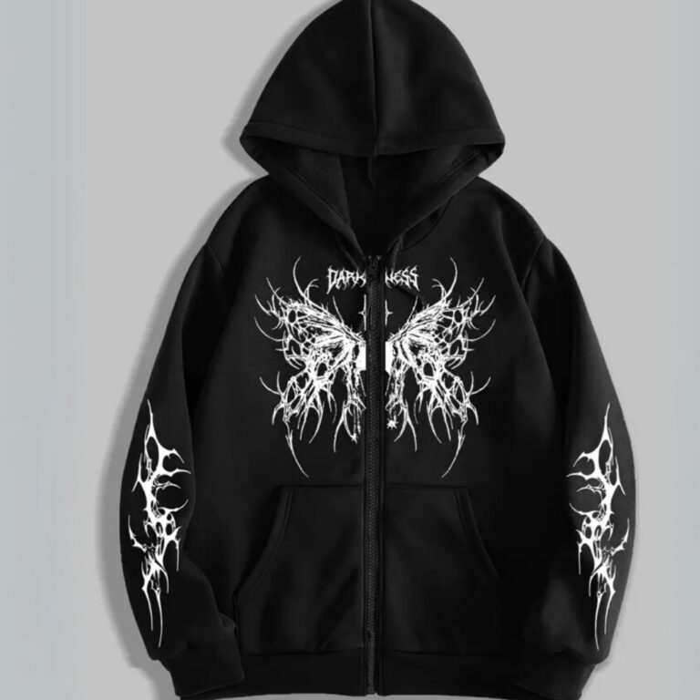 Moletom Ziper Tribal DARK  Borboleta e Mangas Esti