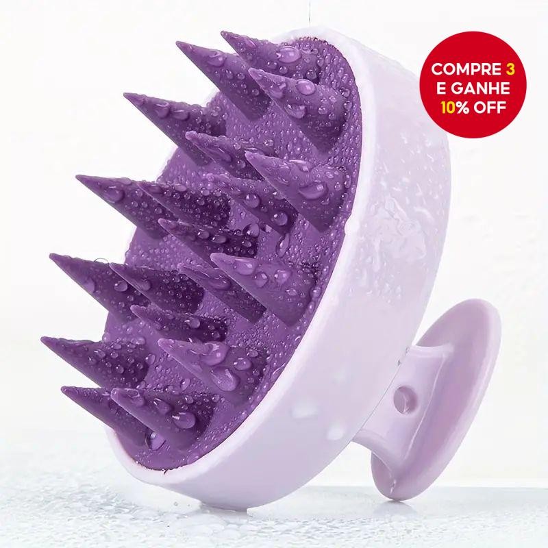 Escova De Shampoo De Silicone Para Massagem No Couro Cabeludo-E Banho , Itens Essenciais Cuidados Co