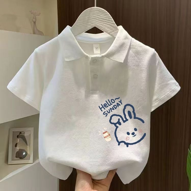 Camiseta Nova de Algodão Puro para Meninos e Meni