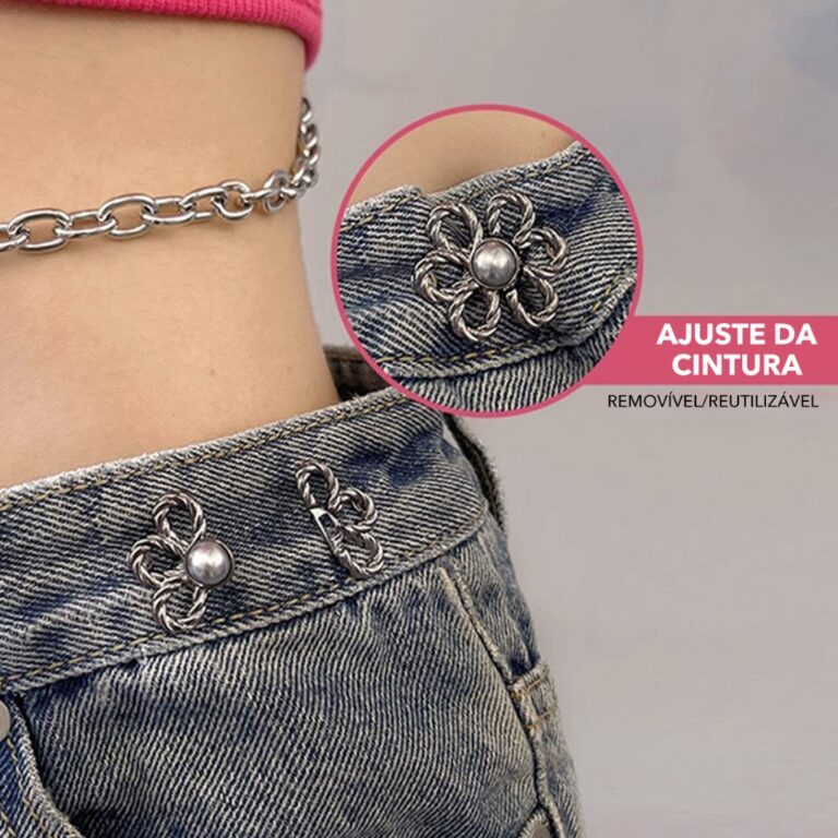 1pcs/2pcs Alfinete De Cintura Pérola E Strass  Pr