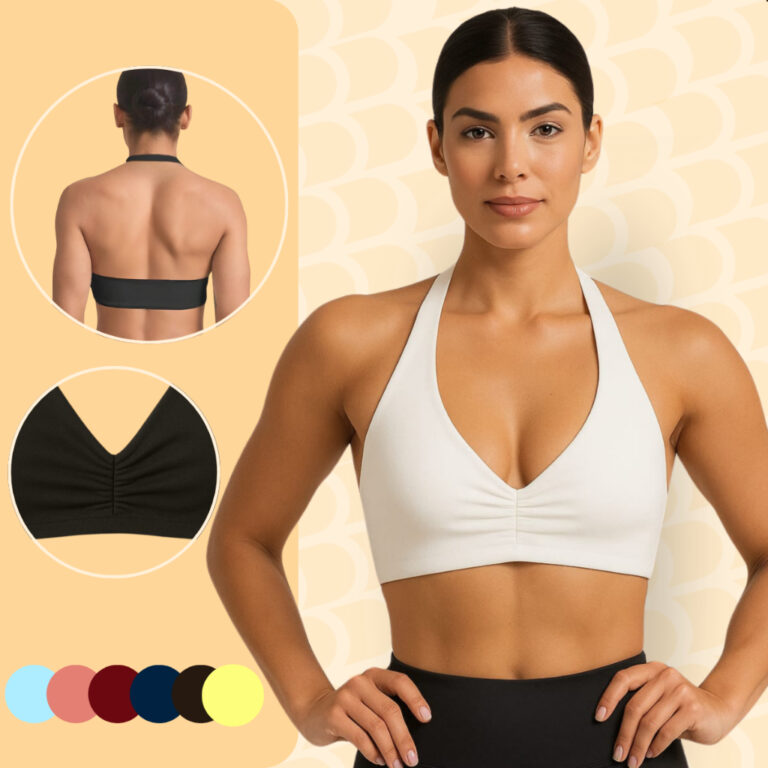 Top Halter Feminino Fitness Frente Unica Suplex Bo
