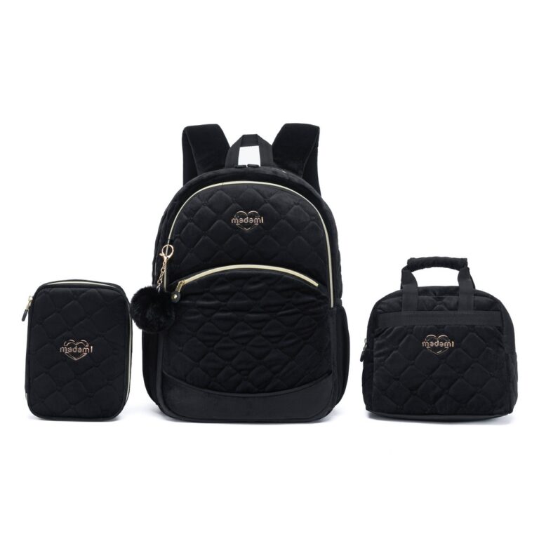 Kit Mochila Madami Lancheira Estojo Infantil 32L
