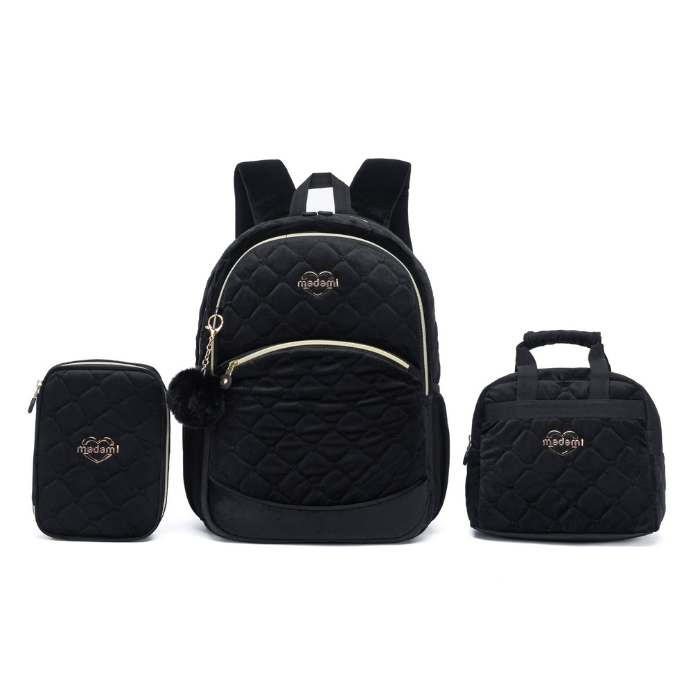 Kit Mochila Madami Lancheira Estojo Infantil 32L
