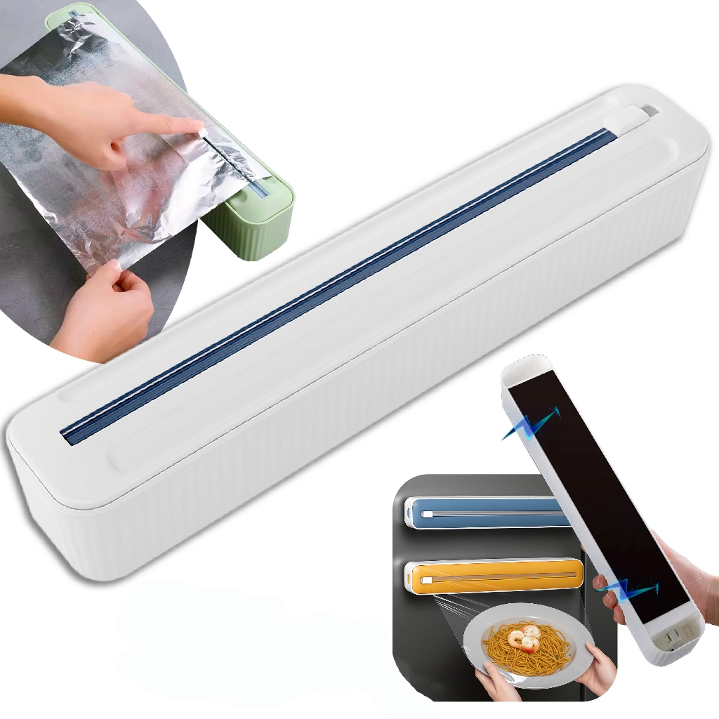 Suporte Dispensador Cortador De Papel Alumínio Filme Pvc Manteiga De Bancada Linha Premium