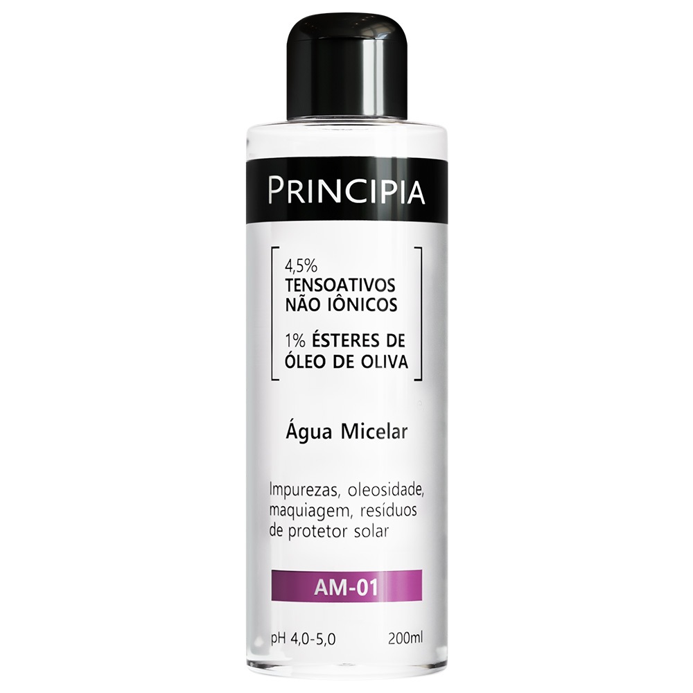 Água Micelar c/ 4,5% de Tensoativos Não Iônicos + 1% de Ésteres de Óleo de Oliva AM-01 Principia