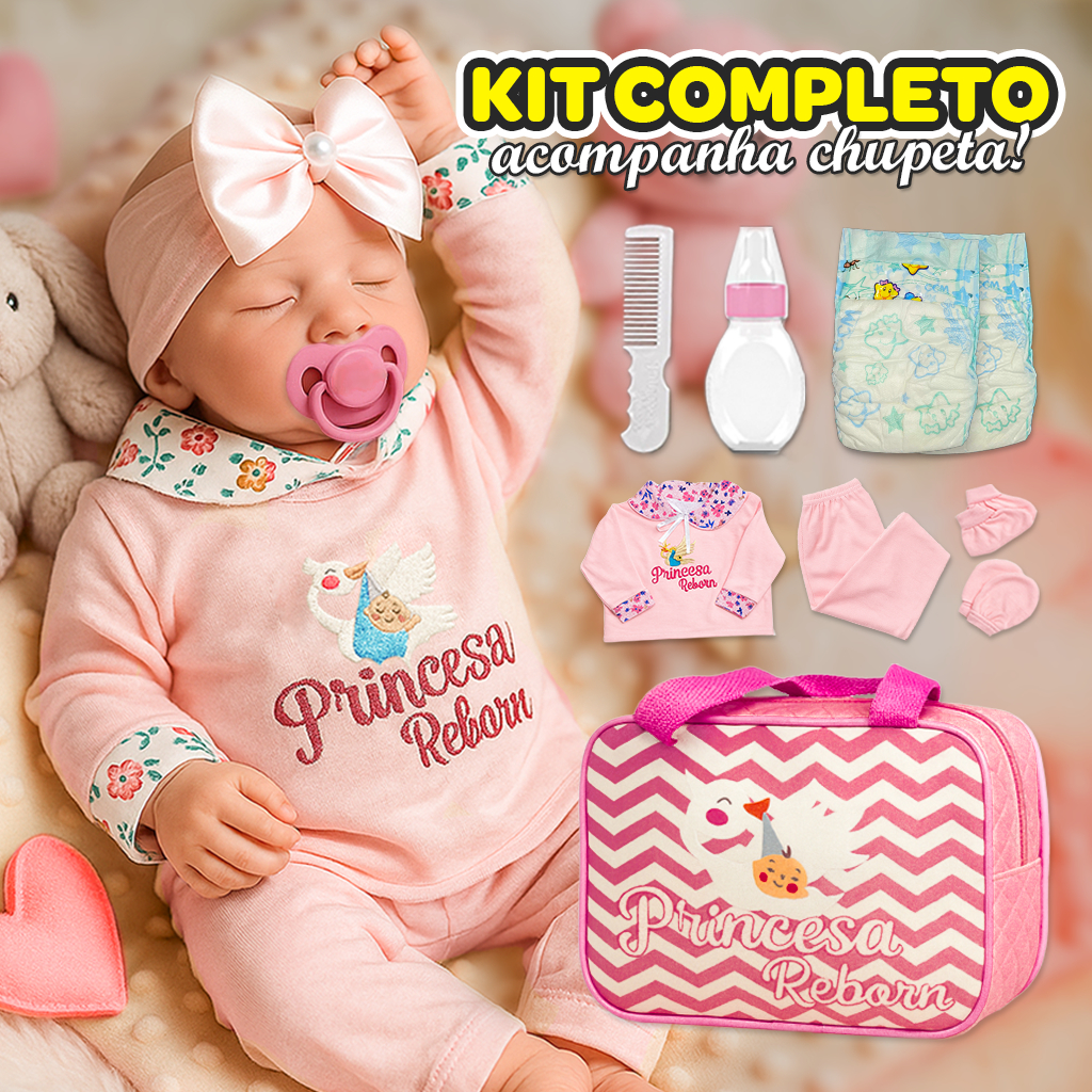 Boneca Bebê Reborn Menina Silicone Envio Rápido Com Itens