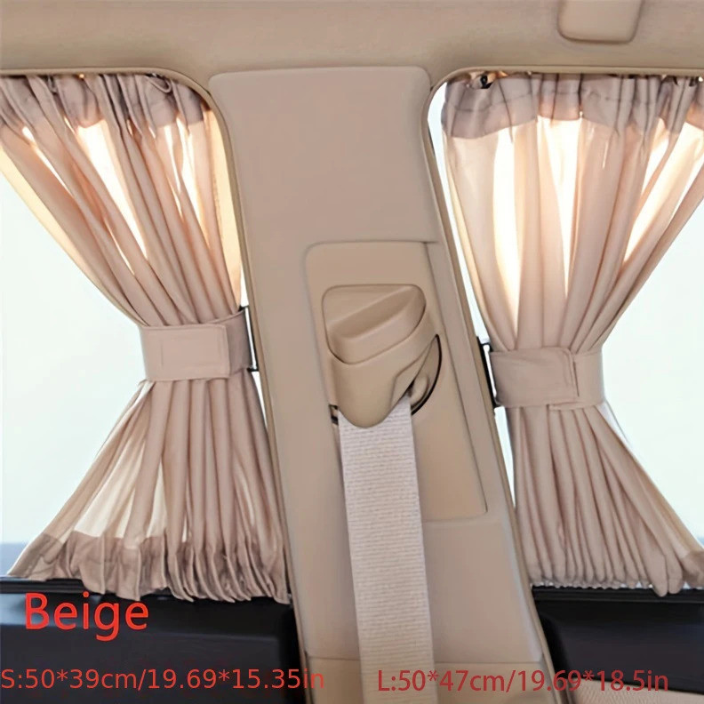 2 Pçs Universal Carro Sun Sombra Janela Lateral Cortina Auto Dobrável Proteção Uv Preto Pano Puro Vi