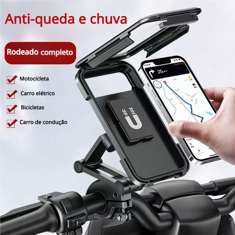 Suporte Porta-Celular para Moto Bicicleta 6.7 Polegadas – Articulável 360° e Á Prova Dágua IPX6