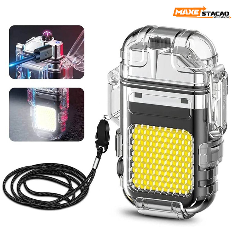Isqueiro Elétrico com LED Recarregável via USB D