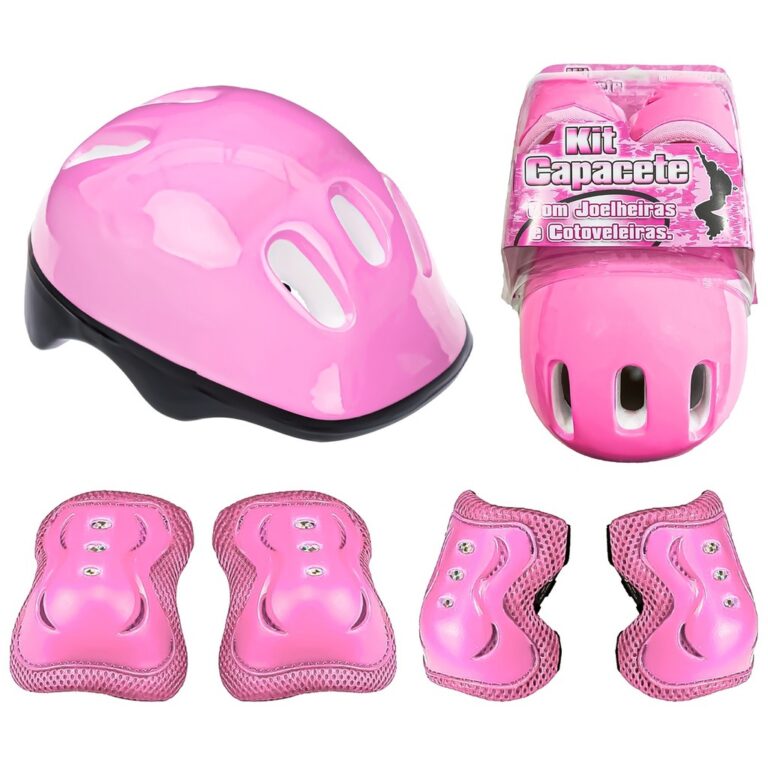 Kit Segurança Infantil Capacete Para Patins Bike 