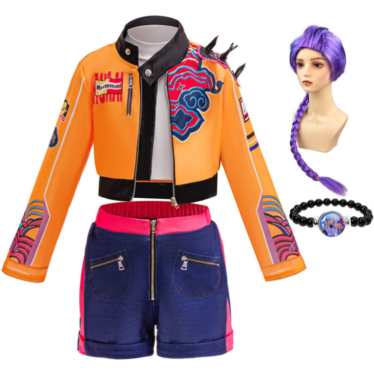 Demônio Rumi Caçadores Cosplay Traje Menina Pop 